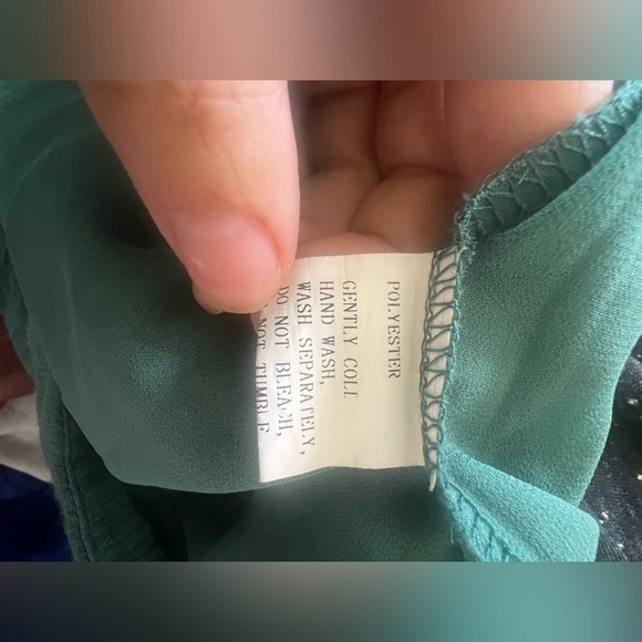 Petal + Pup Kalina Wide Leg High Waisted Pants Teal Sz 10 Easter Spring Coastal - Picture 6 of 11